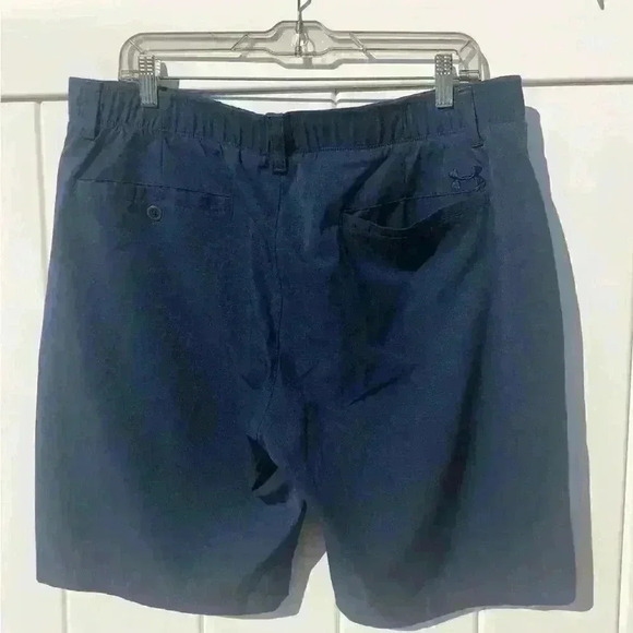 Under Armour Men HeatGear 11” Inseam Match Play Golf Shorts Navy Blue Size 38R - Picture 4 of 9
